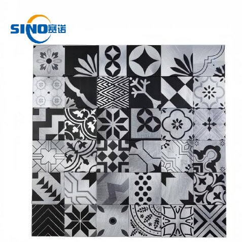 Exotic Kaleidoscope Mixed Metal Mosaic Tiles Peel & Stick Living Room Feature Wall Tiles Decoration