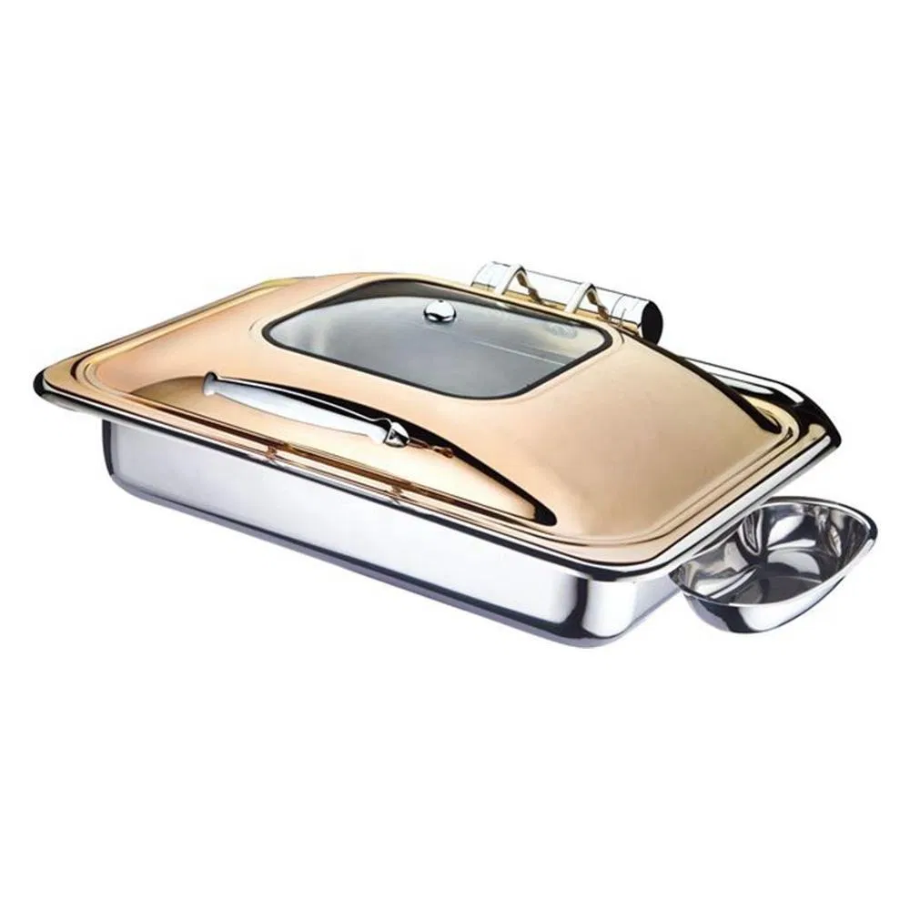 High-End Stainless Steel Hydraulic Series Deluxe Shaffing Dish Buffet Hydraulic Chafing Dish