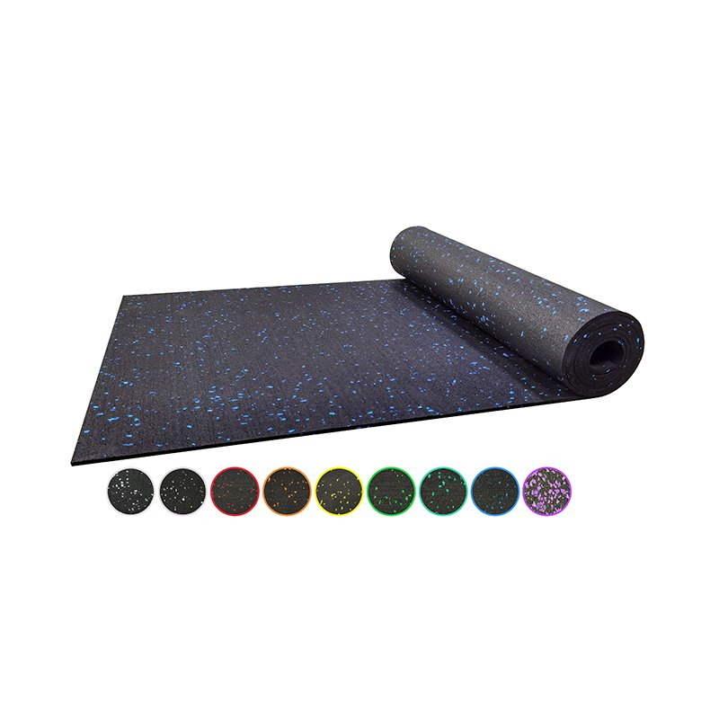 Top Quality Shock-Absorbing Rubber Gym Flooring Roll with 70% Colorful Dots Rubber Roll Anti-Slip Gym Floor Rubber Roll