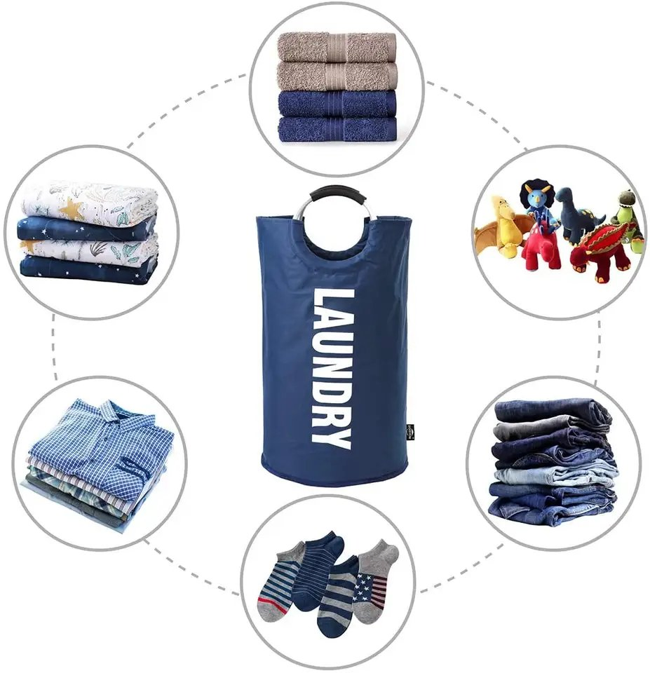 Foldable Oxford Fabric Dirty Clothes Laundry Basket