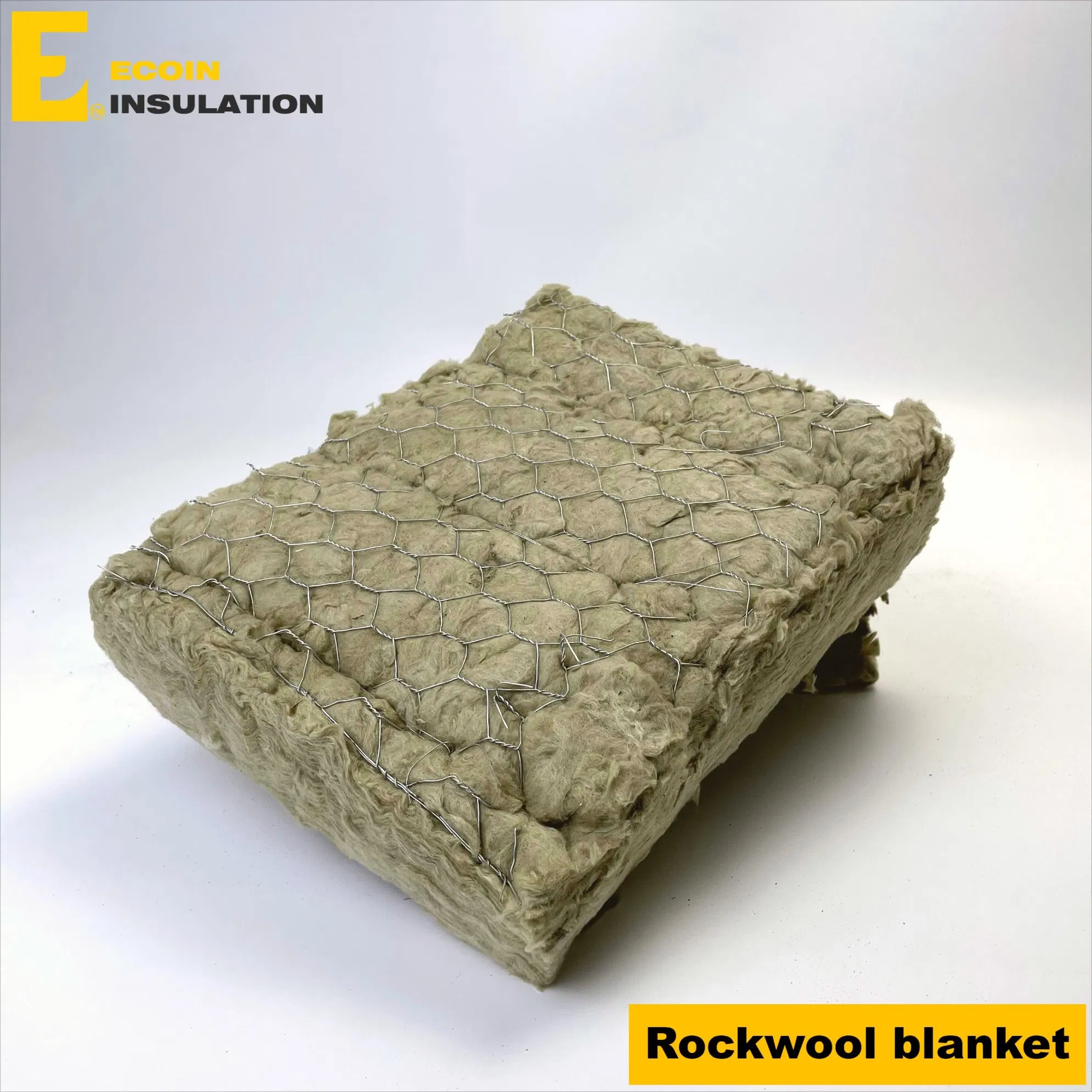 80kg/M3 Rock Wool Blanket Wit Galvanized or Stainless Steel Wire Mesh
