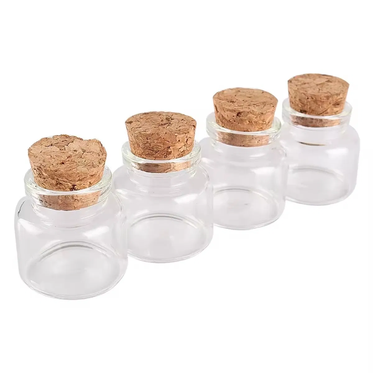 Glass Favor Jars Honey Pot Bottles Vintage Party Favor Glass Spice Bottle with Cork Cap