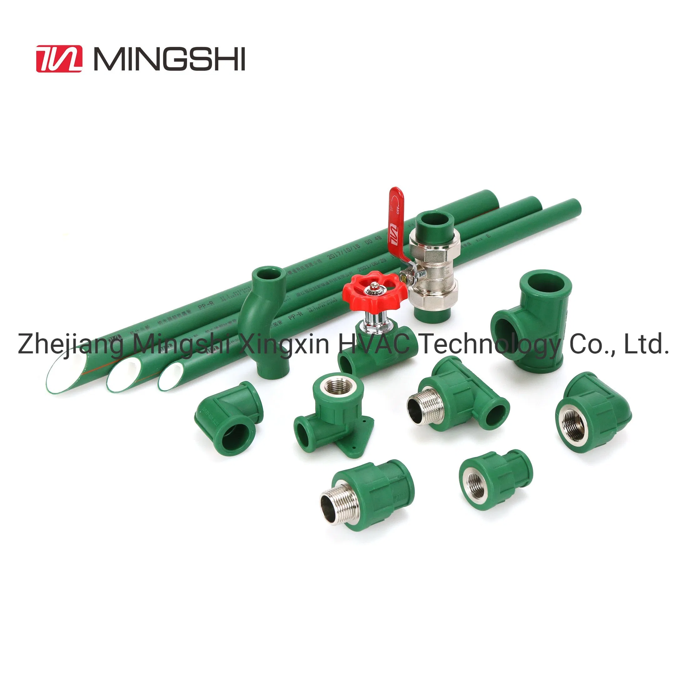 High Standard Plumbing Water Fitting Green White Plumbing Water Fitting Tee PPR Pipe Fittings