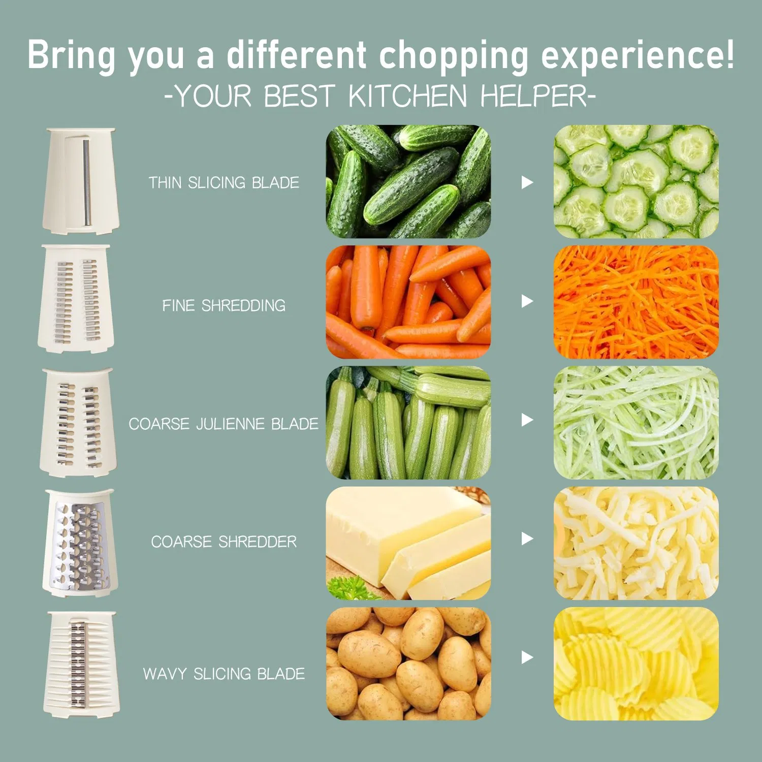 5-лезвийная тёрка для овощей и сыра, нержавеющая сталь