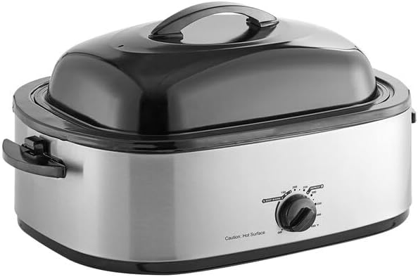 18qt Slow Cooker with Glass Window for Effortless Meal Preparation