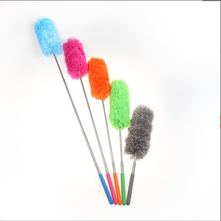Long Handle Dusters for Cleaning Ceiling Fan Bendable Head Microfiber Feather Duster Extendable Duster