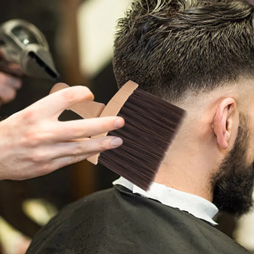 Wholesale Salon Barber Combs Custom Shop Barber Duster Brush Wooden Handle