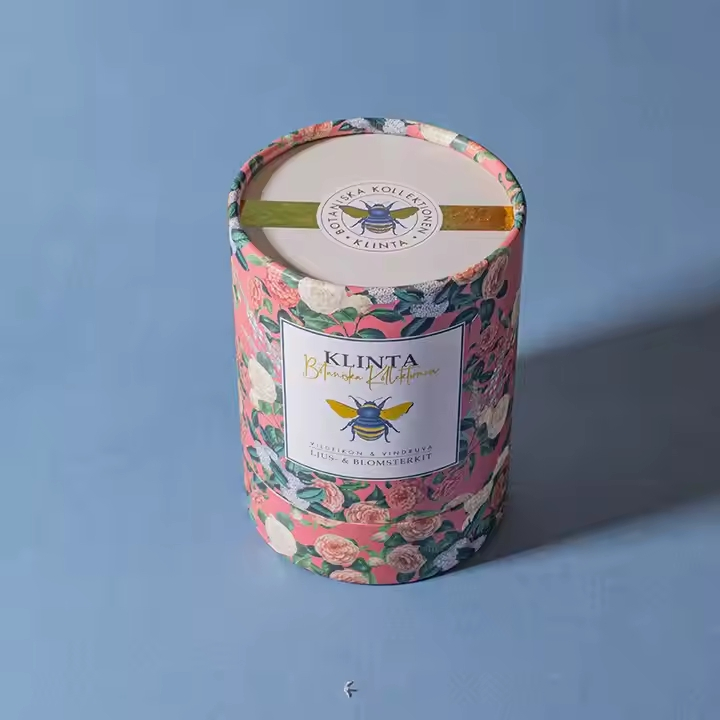 Cardboard Round Food Grade Cylinder Luxury Packaging Paper Tube for Food Honey Jar