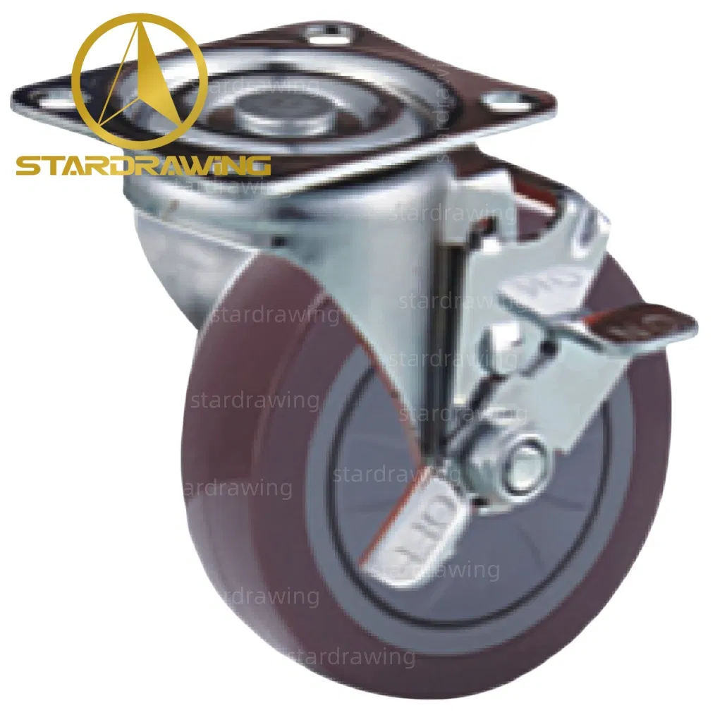 Stardrawing 65/75mm Economical PU Wheel Casters with Dust Cover