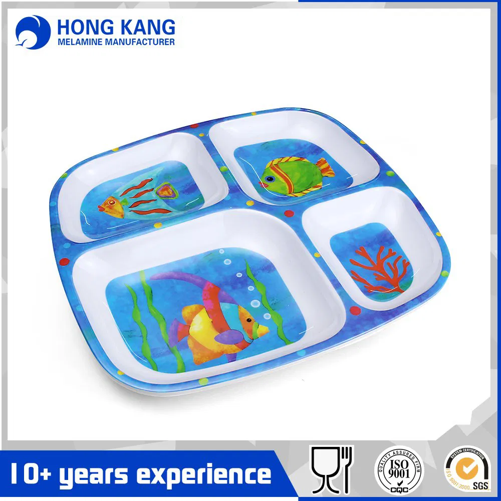 9inch Melamine Divided Plate with Logo