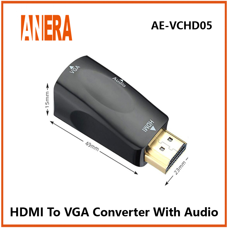 Конвертер HDMI в VGA с аудио Anera