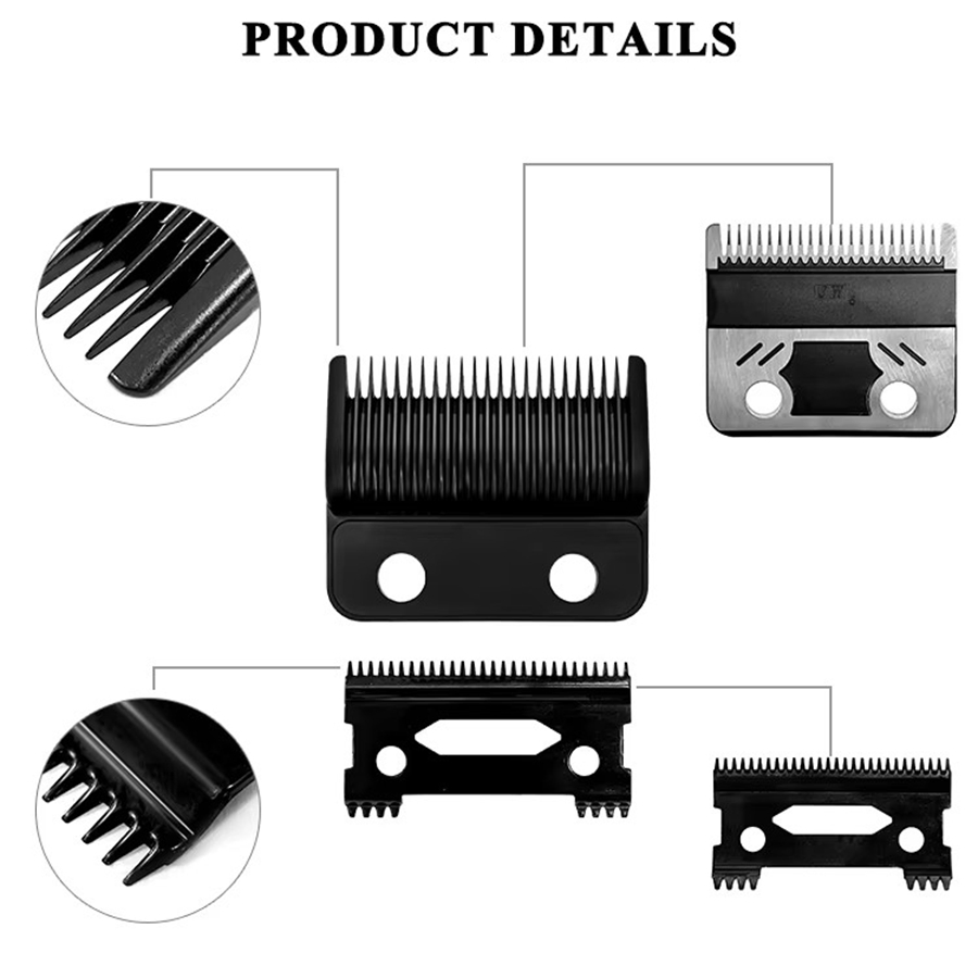 Factory Price Replacement Hair Clipper Blade Precision Graphite Dlc Deep Tooth Zero Gapped Barber