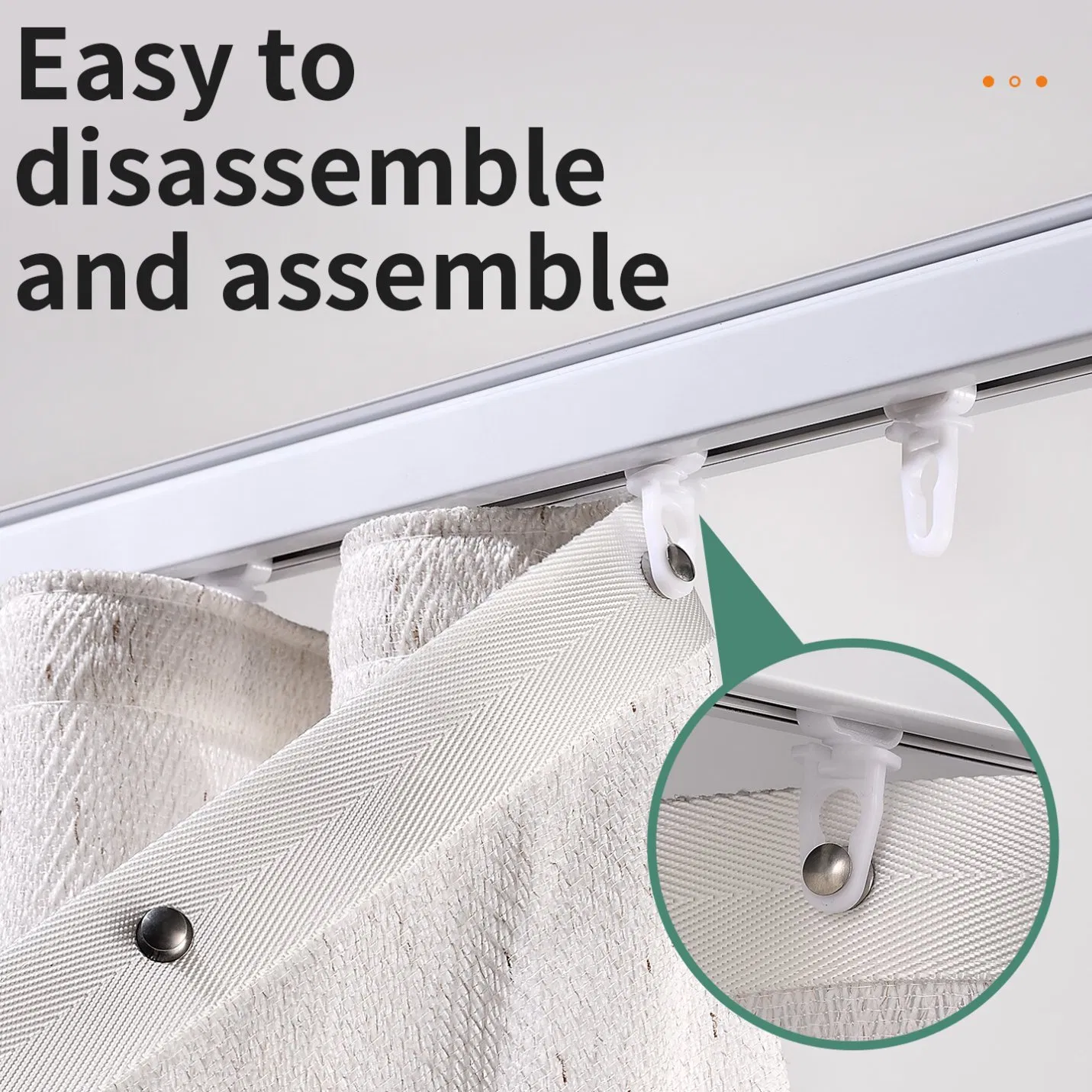Hot Selling Aluminum Alloy Sunshade Square Curtain Track for Office Windows