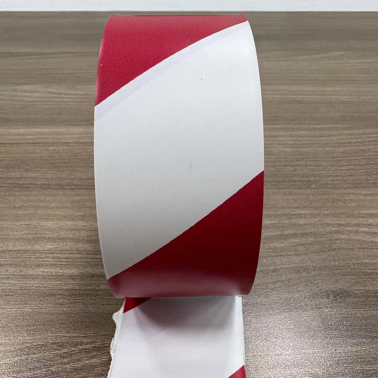 Red and White PVC Warning Tape