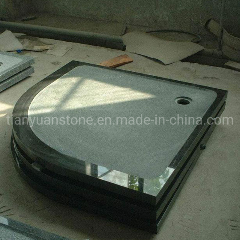 Customized Size Bathroom Rectangle Marble Shower Tray