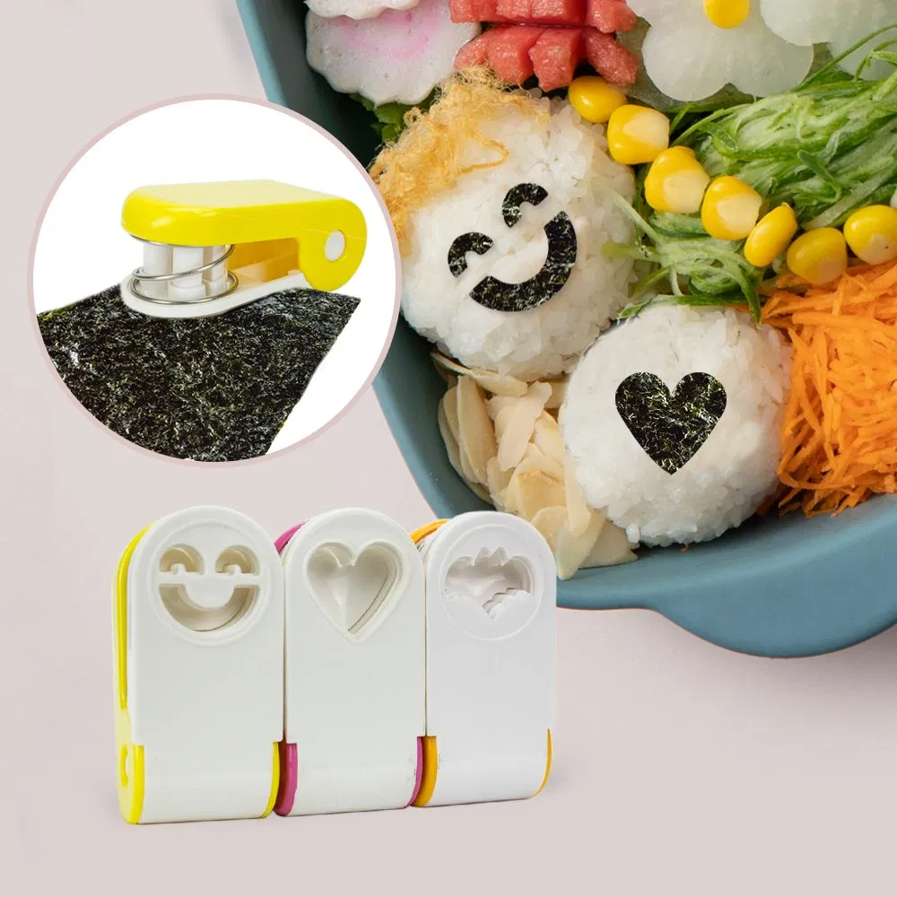 Plastic Sushi Making Tool Cartoon Rice Ball Mold Multi-Pattern Seaweed Cutter