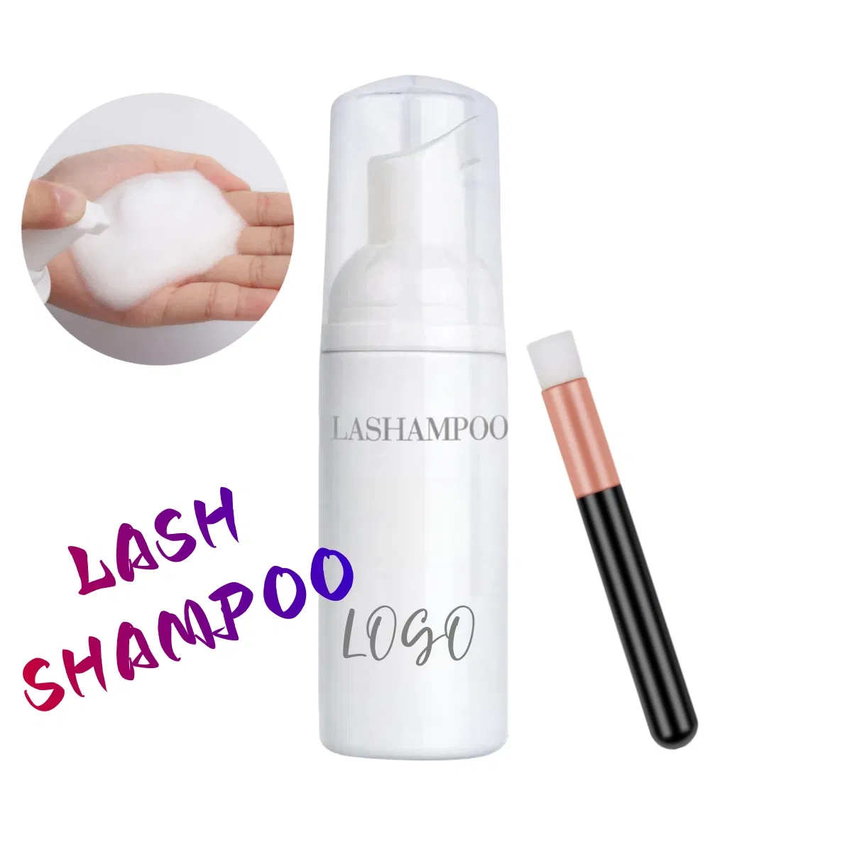 Mt Lashes Factory Wholesales OEM Makeup Tool 60ml Eyelash Extensions Lash Cleanser Foaming Shampoo