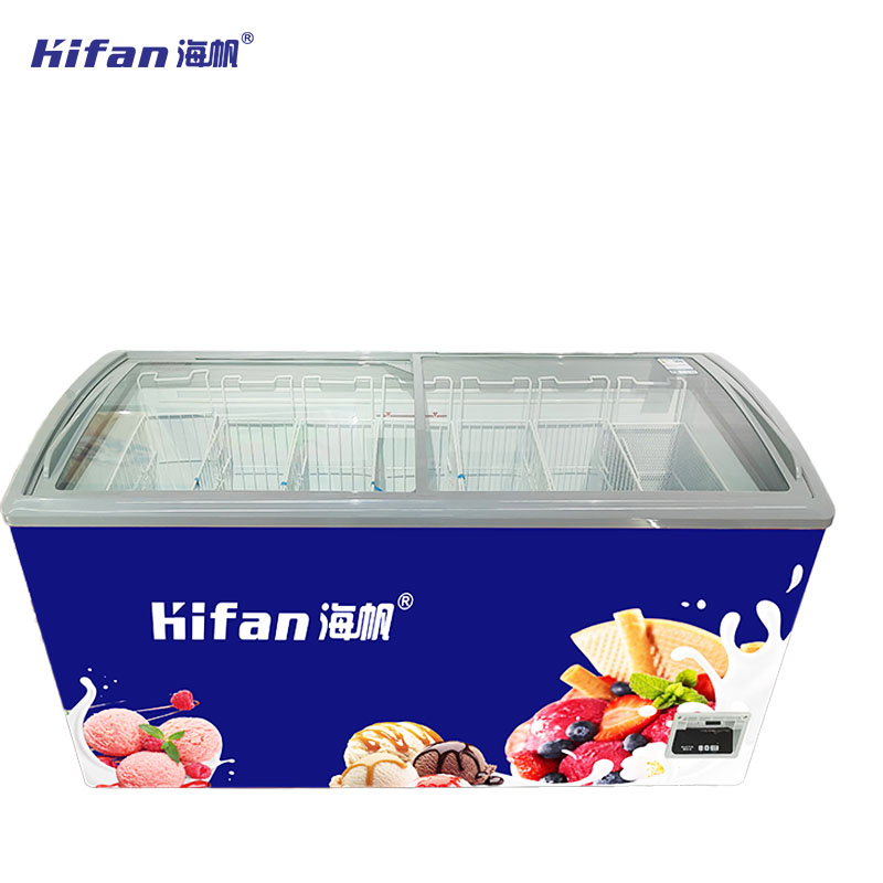 Commercial Freezer & Ice Cream Storage Cabinet Frozen Food Storage with Precise Temperature Control in Commercial Refrigerator