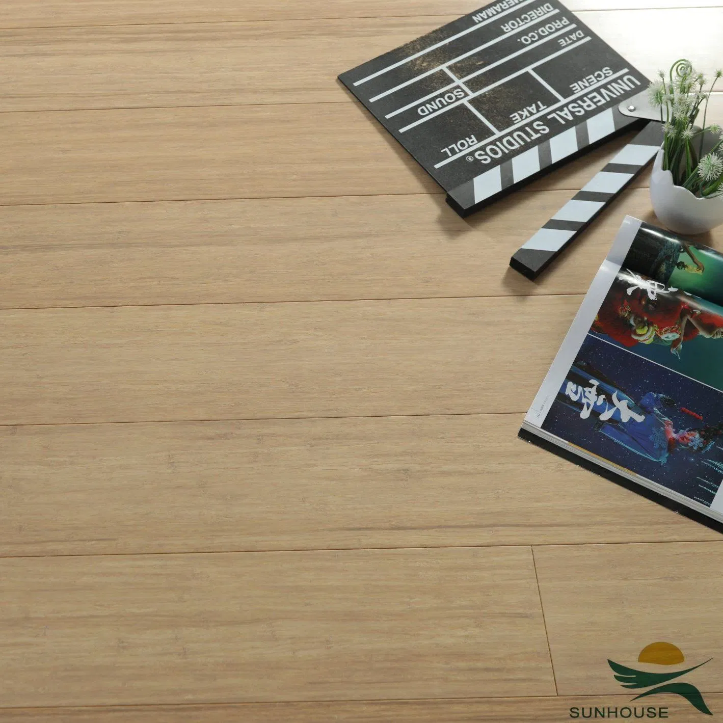 Waterproof Strand Woven Bamboo Floor Indoor Environmental 14/15 mm Natural Bamboo Flooring