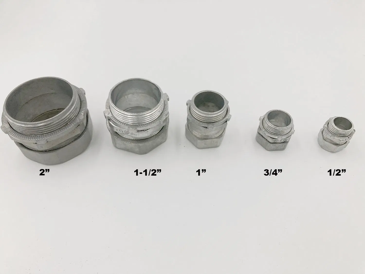 Steel Galvanized Conduit Fitting Pipe Fitting Aluminum EMT Connector Compression Type