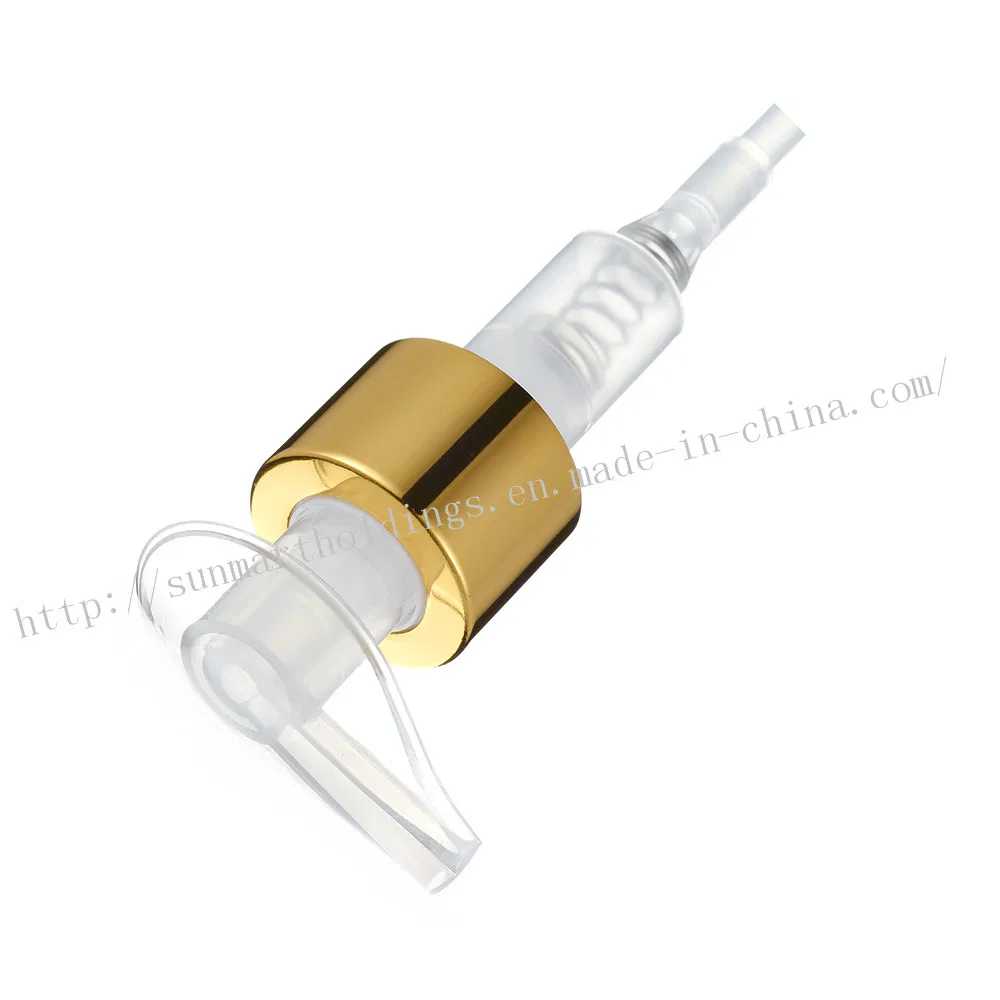 Cosmetic Packaging Aluminium Plastic Gold Sprayer Pump Lotion Pump