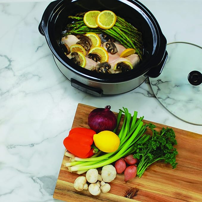6.0qt Oval Slow Cooker: Even Heat Distribution for Tender, Flavor-Packed Slow-Cooked Delights
