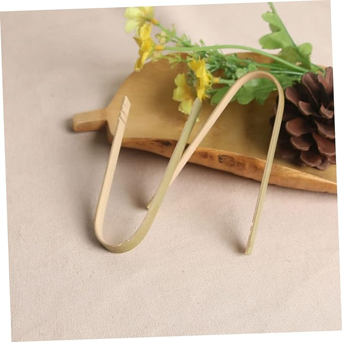 Disposable Mini Ice Tongs Bamboo Bread Serving Clips Kitchen Tool Salad Clip