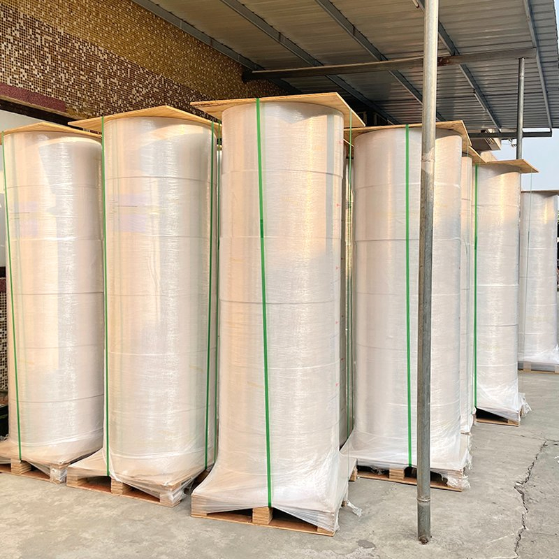 Custom Permanent Adhesive Mirror Gloss Coated Paper Self-Adhesive Roll Material