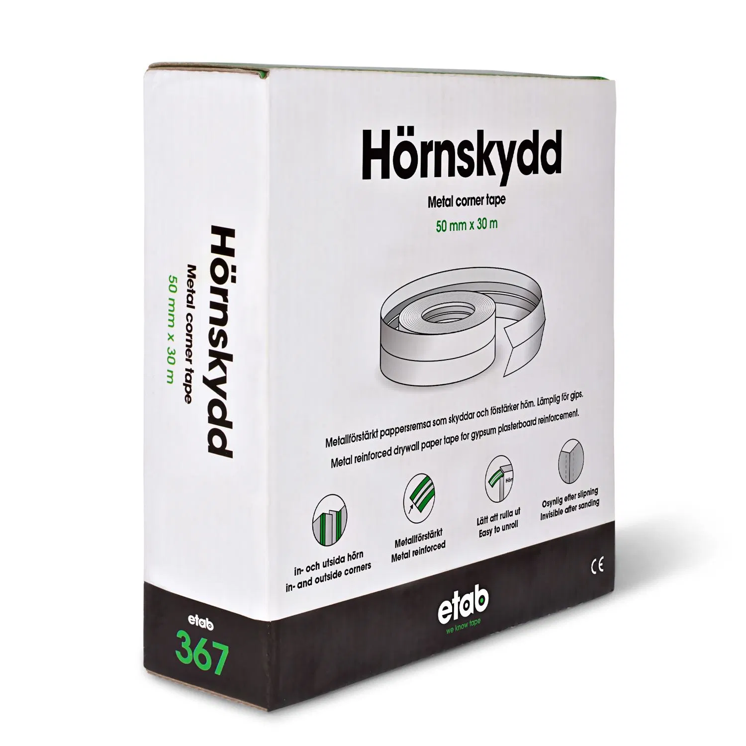 5cmx30m Flexible Aluminium Reinforced Metal Corner Tape