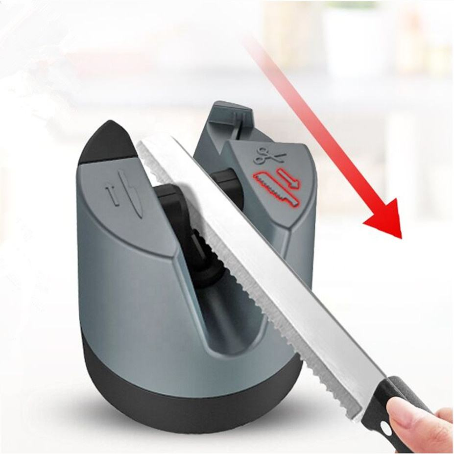 Innovative V-Shaped Knife Sharpener with Nano Stickers Base Suction Cup Automatically Adjustable Angle Knife Sharpener Grinder