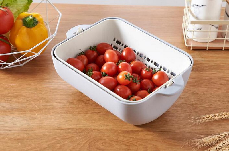 Double Layer Fruit Washing Strainer/Vegetable Wash Drain Basket