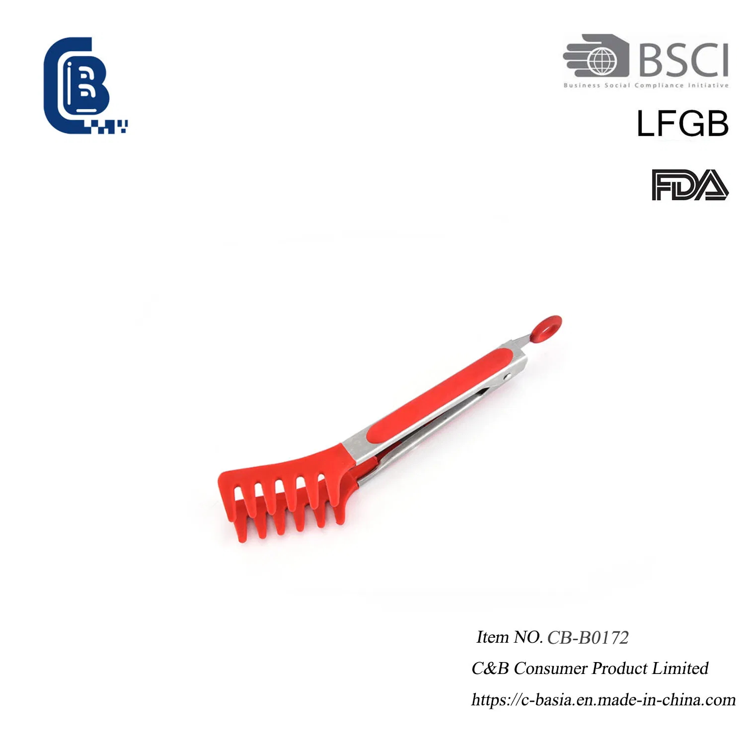 9-Inch-Nylon Kitchen Tongs for BBQ Cooking Bread Salad Noodle and Serving Food