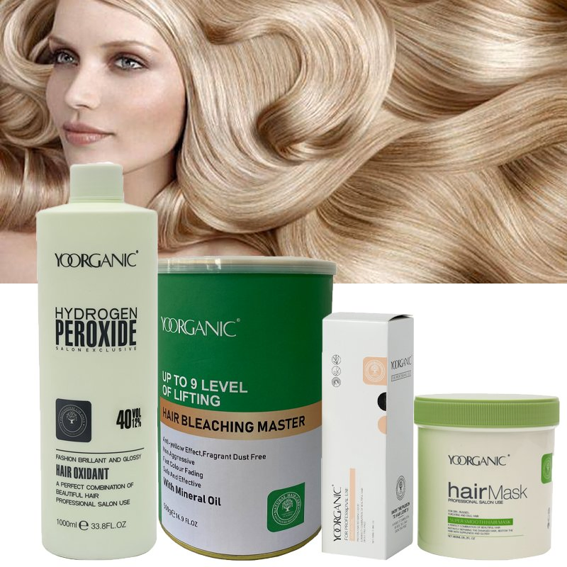 Yoorganic High Quality up to 9 Level Wholesale Hair Bleaching Powder Lighten Hair