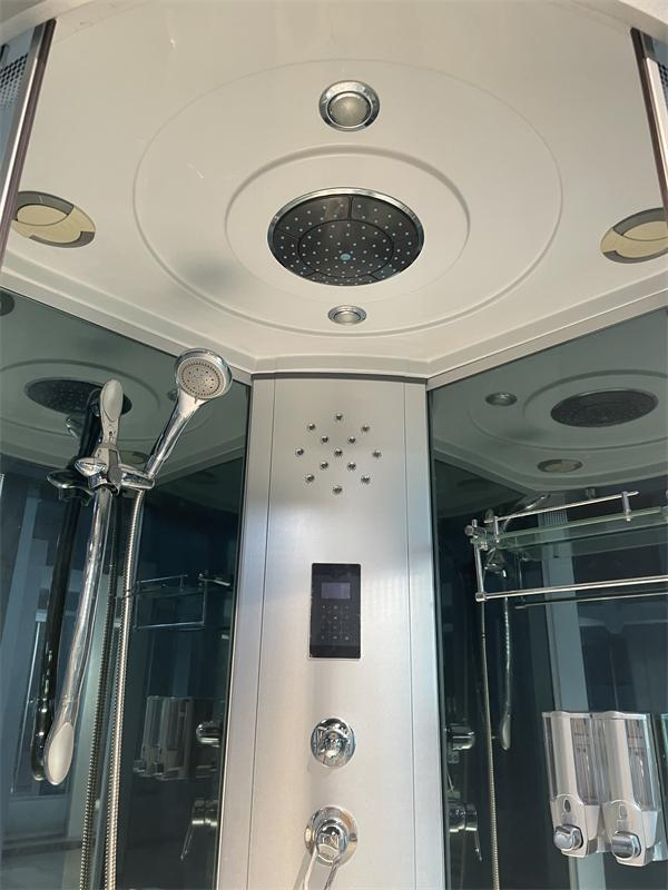 Glass Shower Box with ABS Tray and Computerized Control Panel LED Lamp