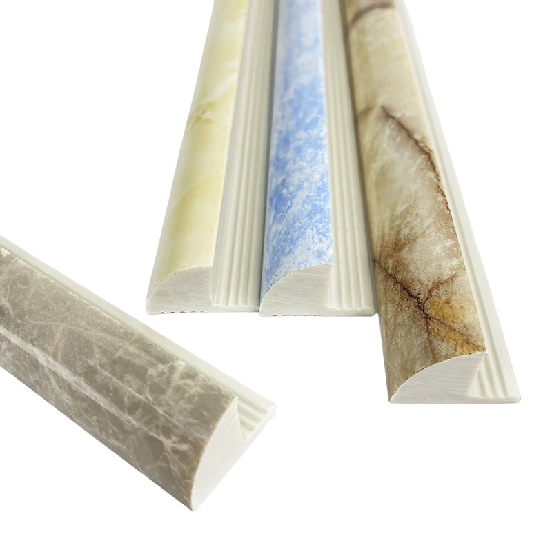 Modern Style Decorative Plastic Tile Edge Trim Round Corner Shape Stone PVC Ceramic Tile Trim for Edge Trimming Decoration