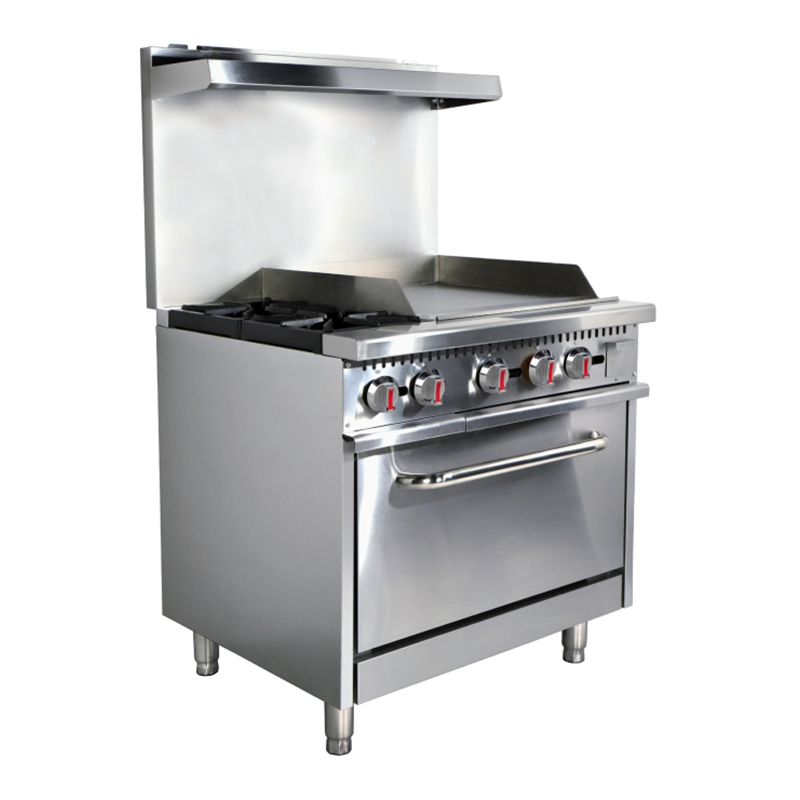 Energy-Efficient Catering Gas Oven with 24 Inch Griddle