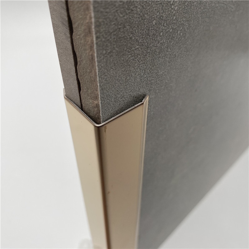Decorative Color Metal L Shape Stainless Steel Tile Trim for Hotel