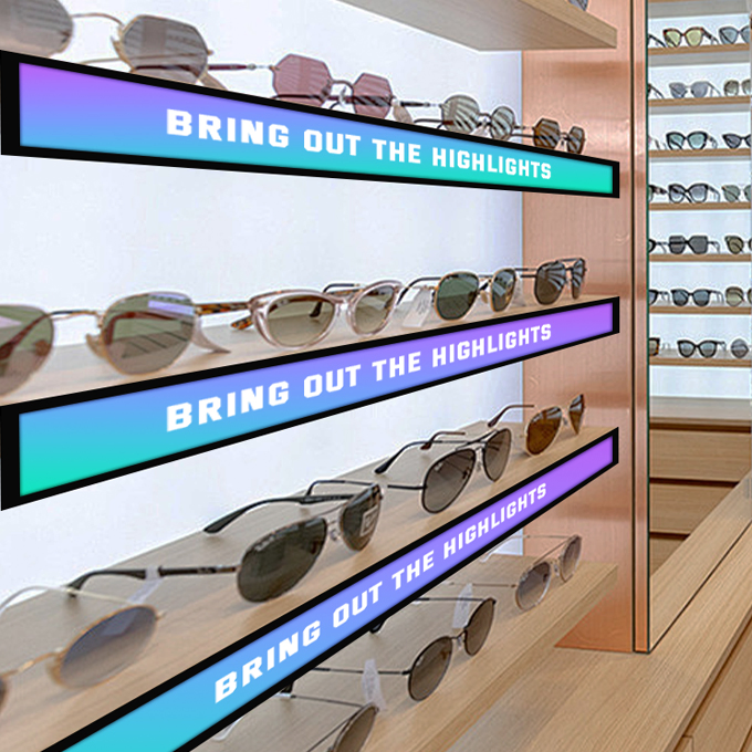 23 24 35 37 Supermarket Refrigerator Ultra Wide Strip Shelf Edge Advertising Stretched Bar LCD Display Screen