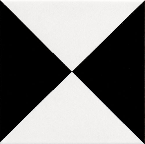 Black and White Borhemia Style Glazed Porcelain Tile20*20cm