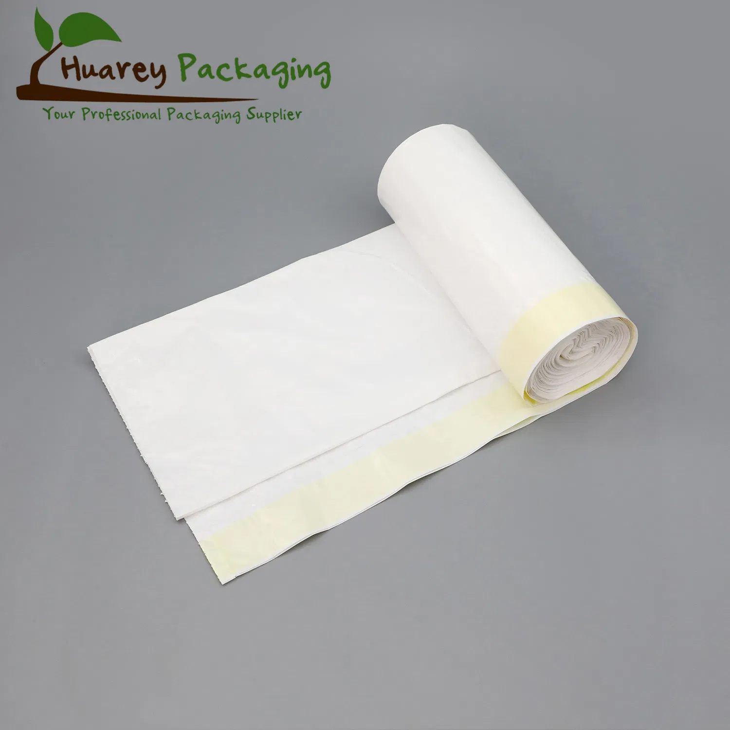 Biodegradable Corn Starch Garbage Bags with Drawstring Closure