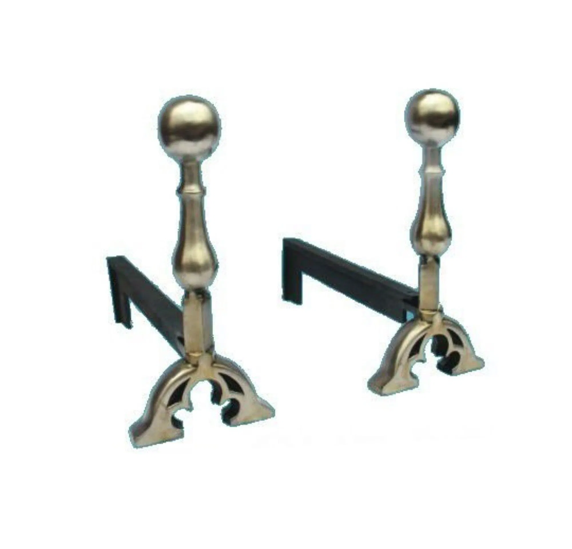 Durable Cast Iron Andirons Fireplace Tool Set