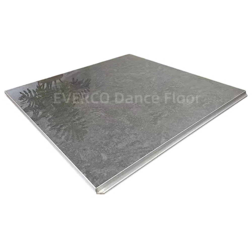 Портативный танцпол серый камень для аренды
