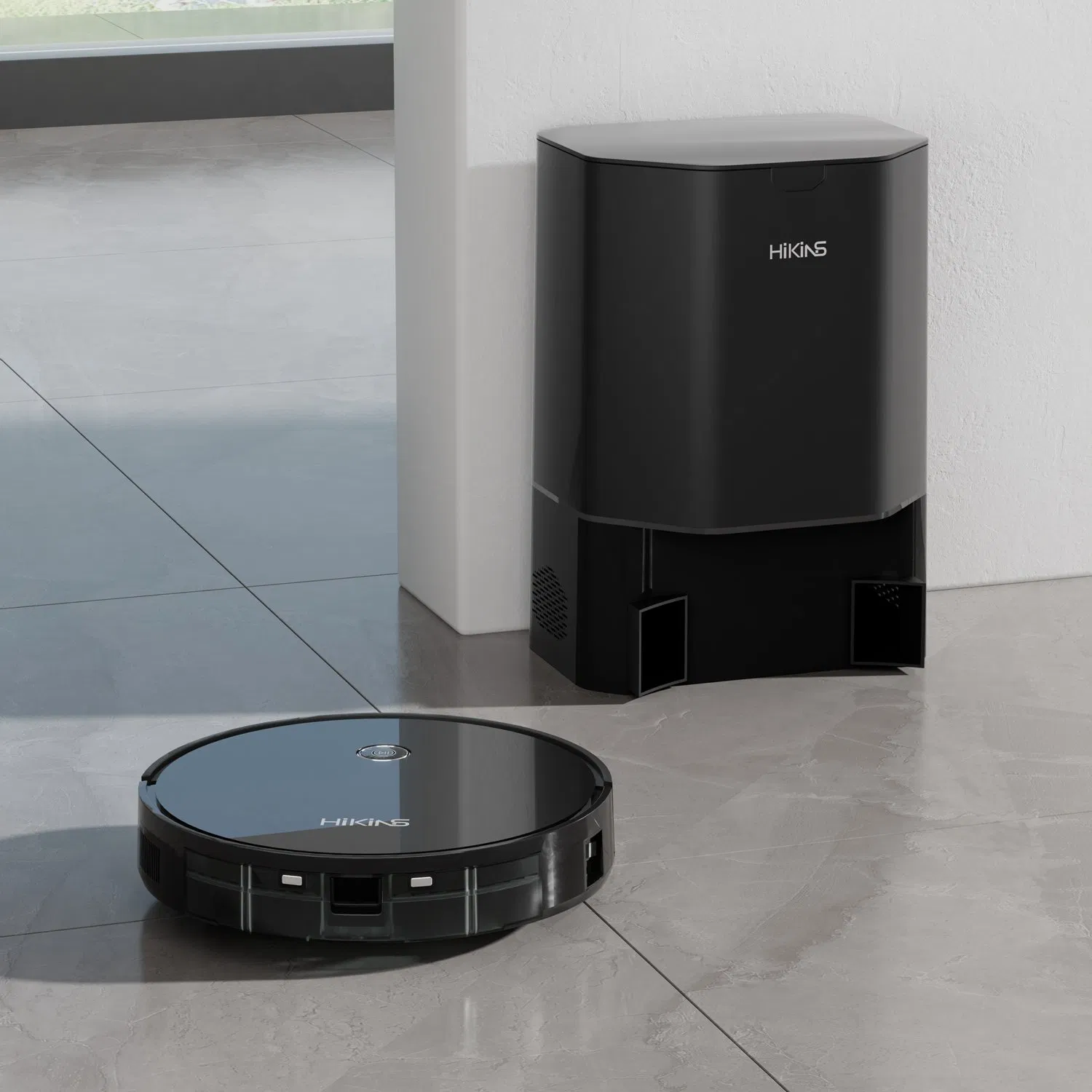 Hikins Brand Floor Robot Vacuum Cleaner with Dust Collect Station M8