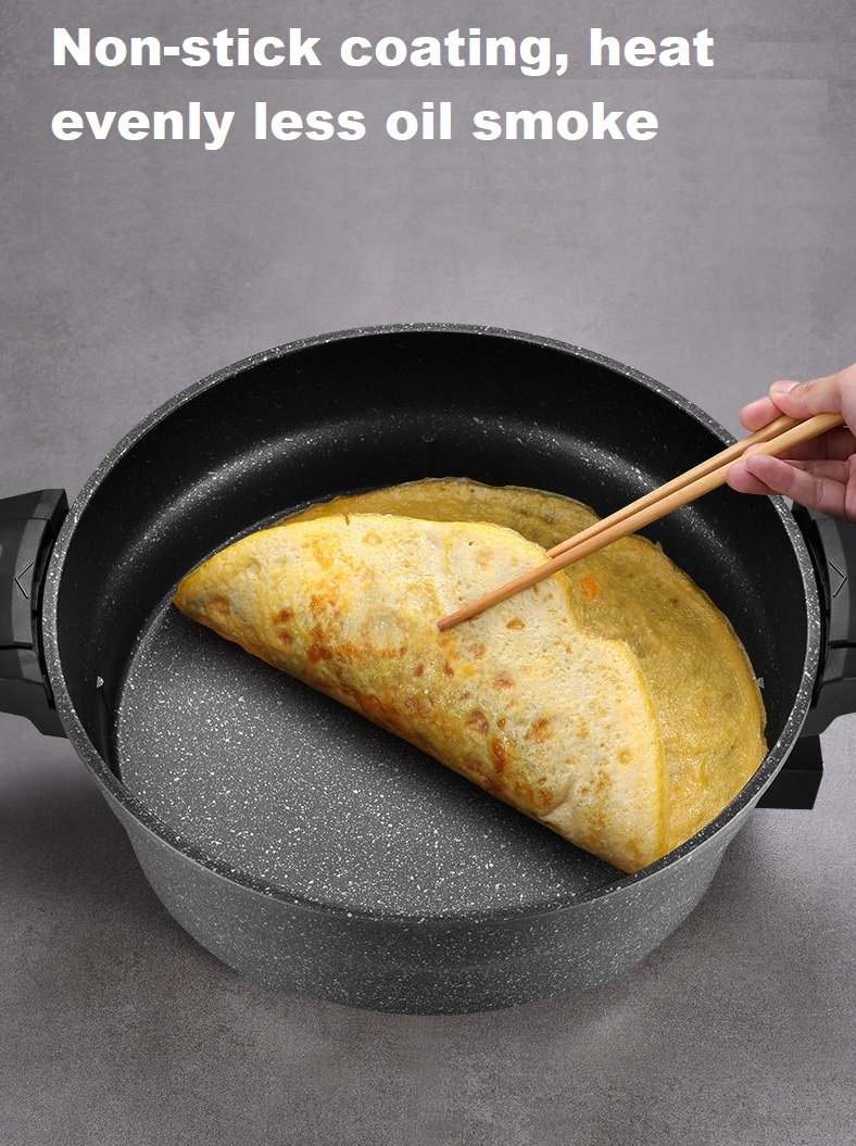 Multi-Purpose Easy to Use Home Electric Cooking Skillet Flat-Bottom