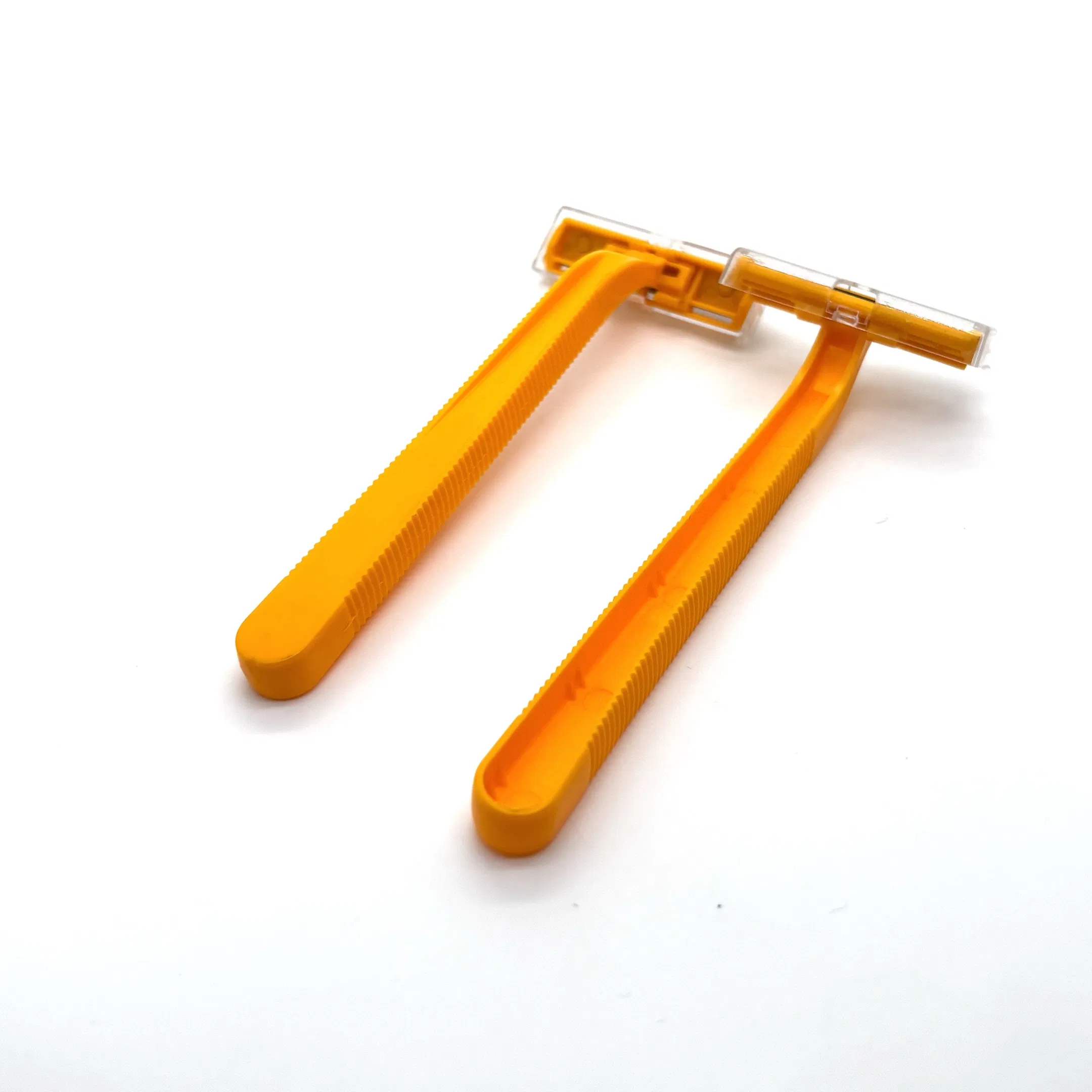 Disposable Hotel Shaving Razor - Orange Plastic Handle with Double-Layer Stainless Steel Blades 06