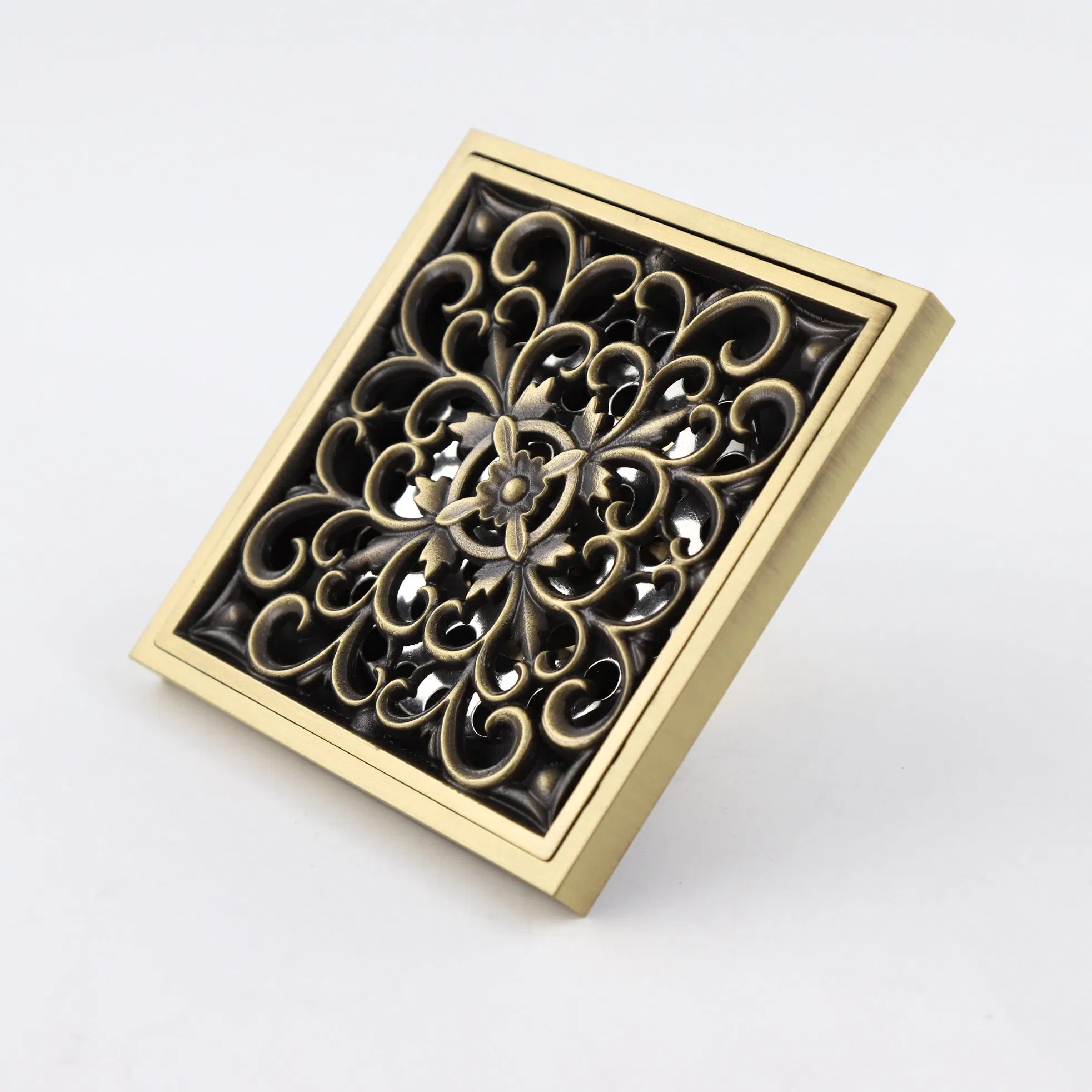 Скрытый слив для душа из античной латуни