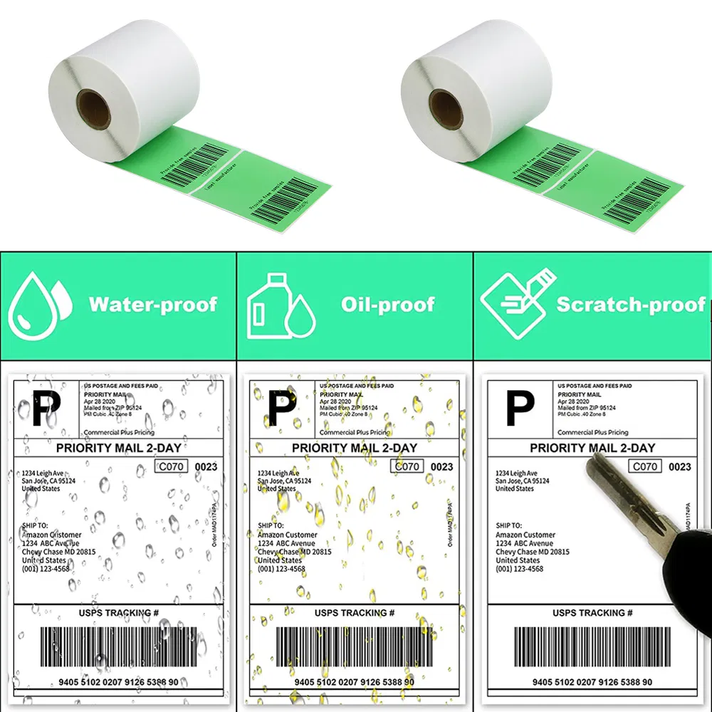 Custom Label Printing Services Waterproof Self Adhesive Vinyl Thermal Transfer Label