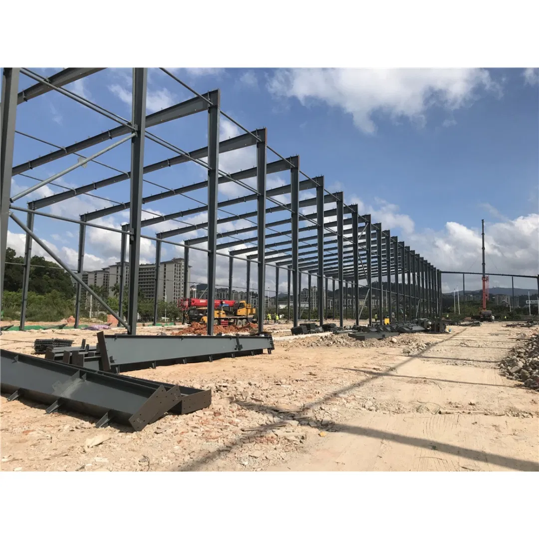Industrial Prefabricated Construction Steel Structure Prefab Warehouse Workshop Hangar Garage with H Section