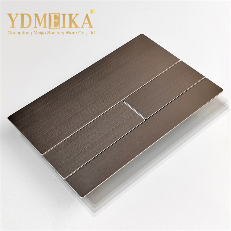 High Quality Water Tank Toilet Stainless Steel Dual Flush Button Gun Grey Color Square Concealed Cistern Flush Button Panel
