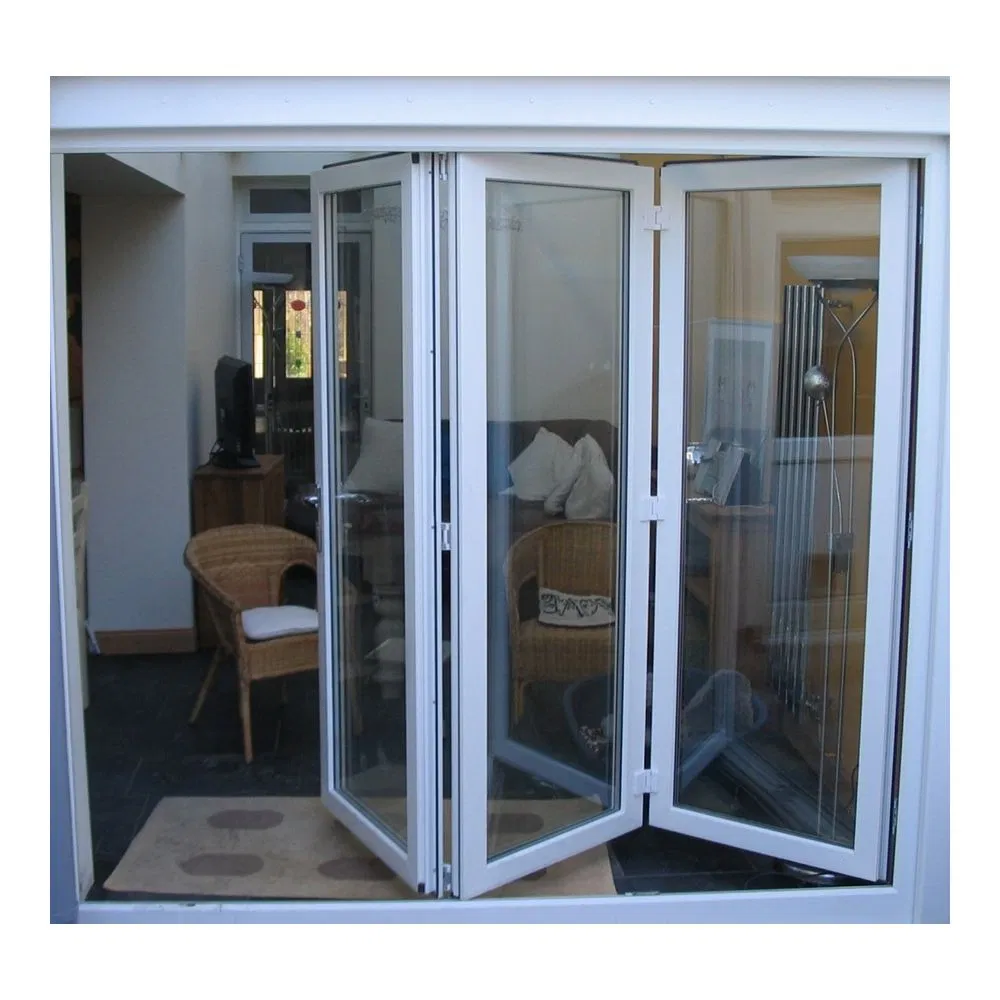 Customized Aluminum Glass Aluminium Bifold Sliding Doors Folding Patio Doors Double Glazed Aluminium Folding Glass Door for Villa